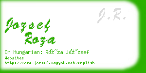 jozsef roza business card